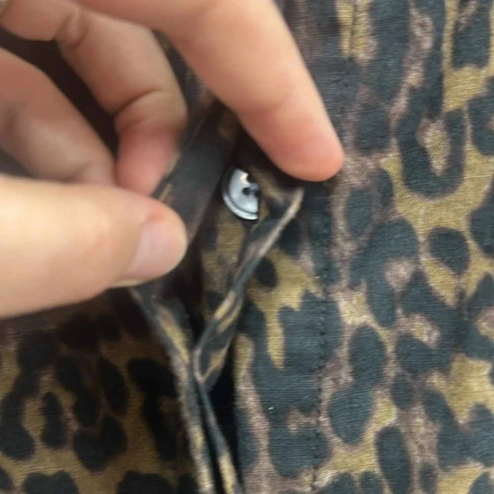 Banana Republic linen blend leopard print jumpsuit 8